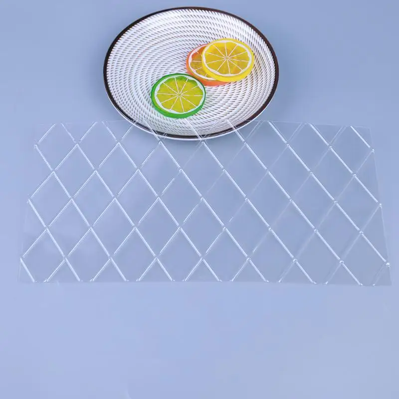 Cake Plastic Transparent Texture Lattic Mat Cake Border Decorating Tools Cake Mold Fondant Gumpaste Stencil Molds Moulds