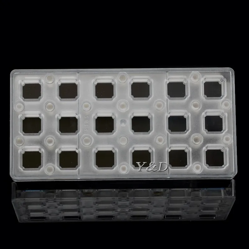 Square Transparent Magnetic Polycarbonate PC  Chocolate Cake Molds Transfer  Magnet Board  Sheets Mould With Mirror Steel Plate