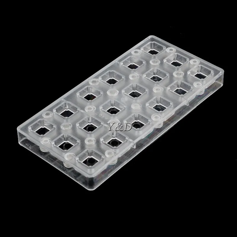 Square Transparent Magnetic Polycarbonate PC  Chocolate Cake Molds Transfer  Magnet Board  Sheets Mould With Mirror Steel Plate