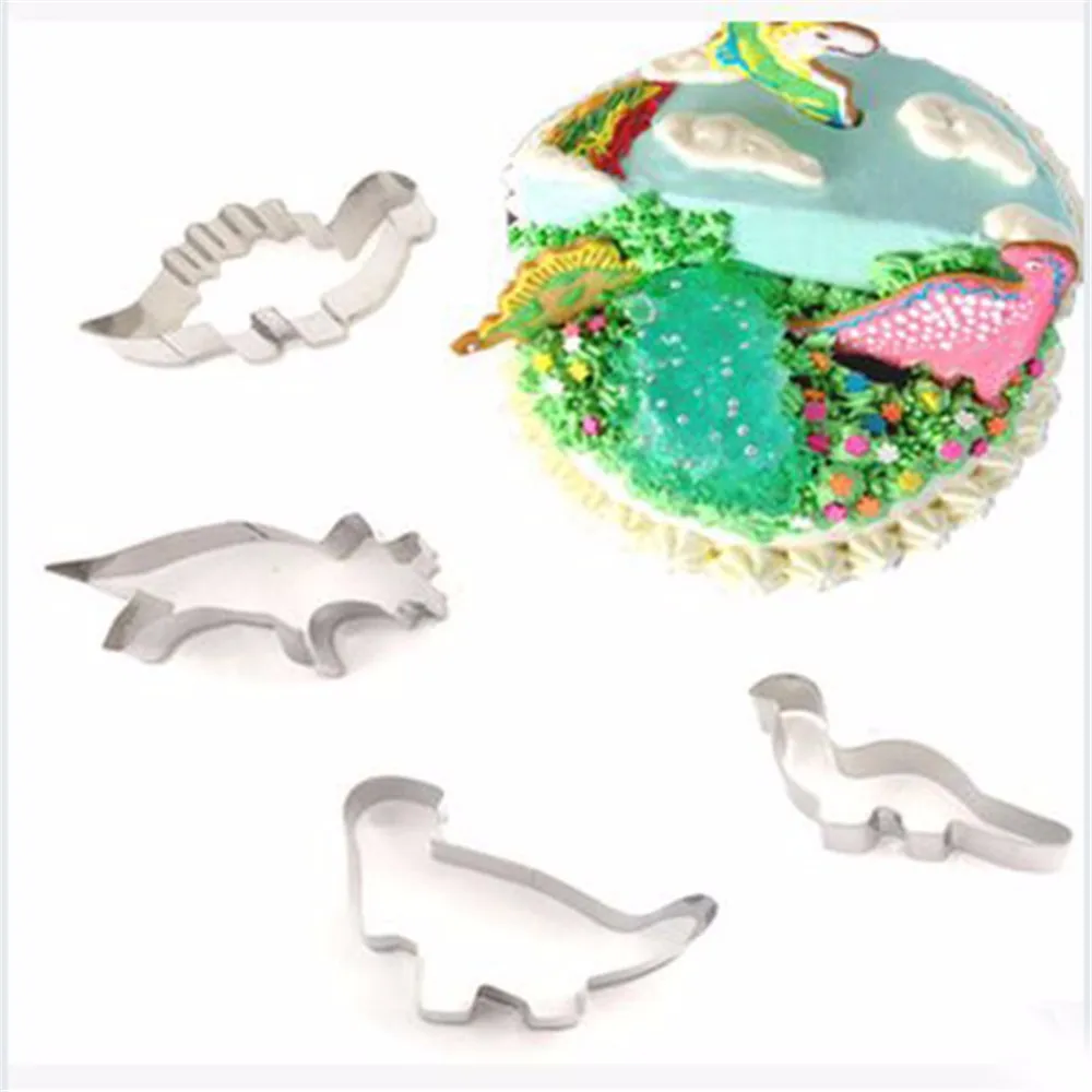4Pcs/Set Stainless Steel Dinosaur Cookie Cutter aeProduct.getSubject()