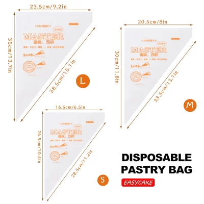 100pcs Pastry Bags Food Grade PE Piping Cream