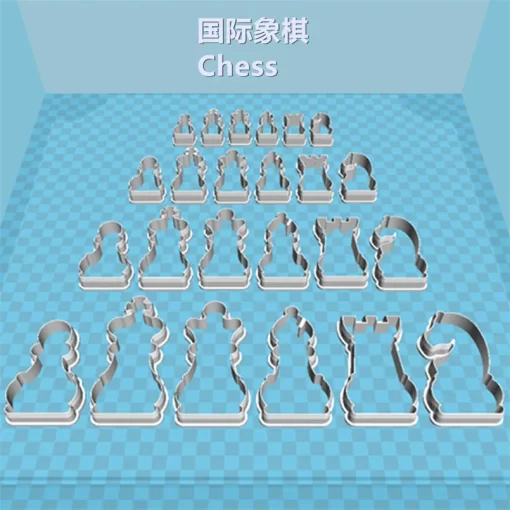 international chess,3d plastic cookie cutter