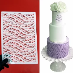 irregular pattern cake stencil template