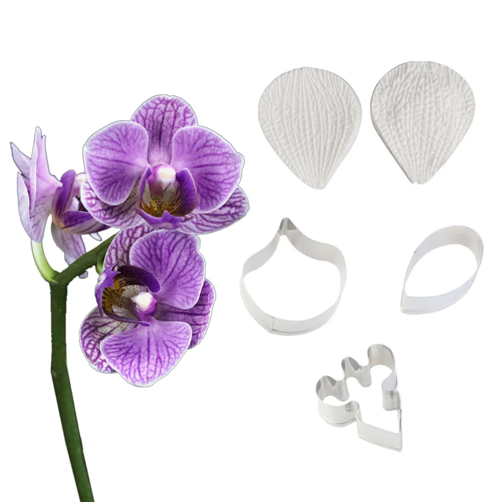 Orchid Petal Veiner Silicone Mold 5 pcs-set