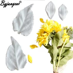 new large sunflower leaf veiners silicone molds