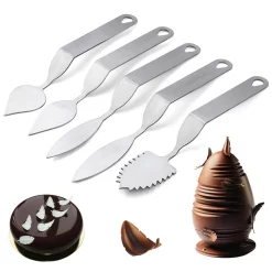 stainless steel feather leaf knife cake stencil chocolate mousse