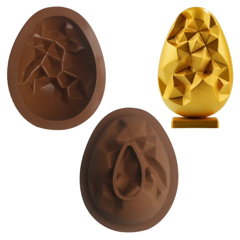 Large 3D  Easter Eggs Chocolate Silicone Molds