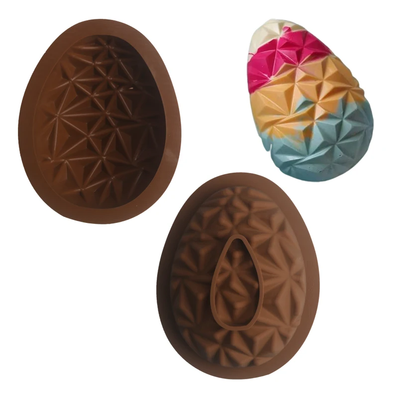 Large 3D  Easter Eggs Chocolate Silicone Molds