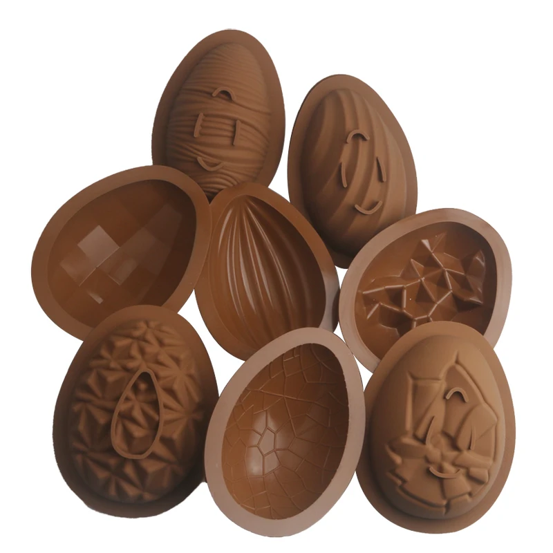 Large 3D  Easter Eggs Chocolate Silicone Molds