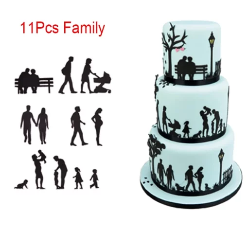 11pcs family cookie cutter plastic people woman man baby children