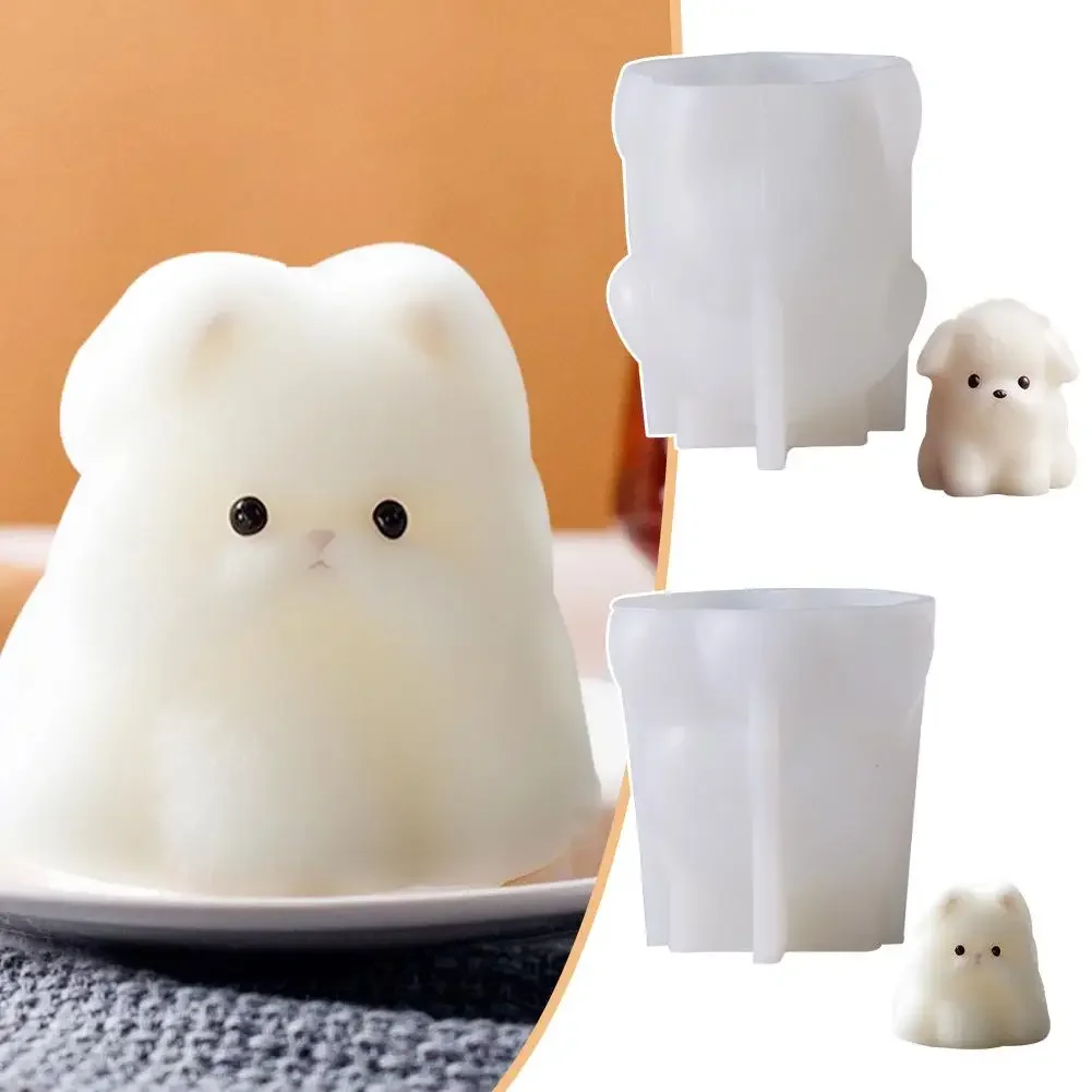 Silicone Milk Pudding Molds Cute Dog-Cat