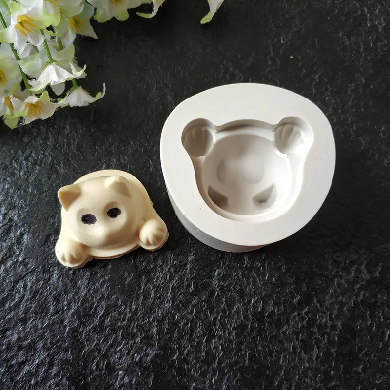 Cute cat head shape Marshmallow silicone mold