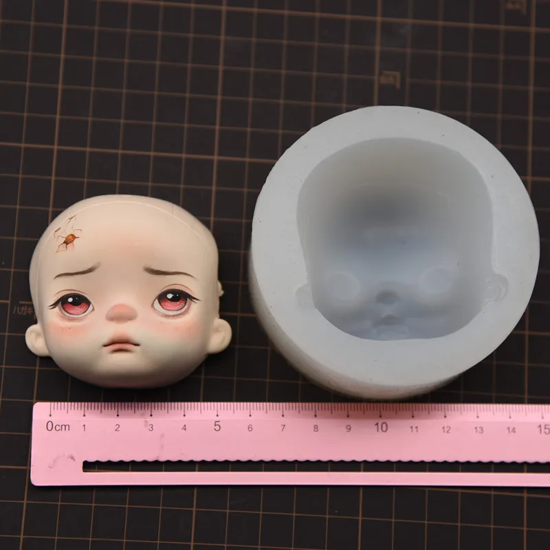 Q Version Doll face Silicone Mould Sculpture Q Version Doll face Silicone Mould Sculpture