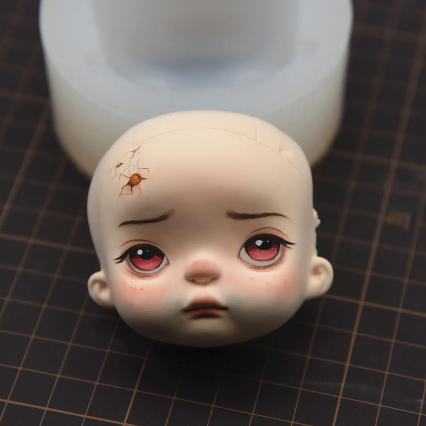 Q Version Doll face Silicone Mould Sculpture Q Version Doll face Silicone Mould Sculpture
