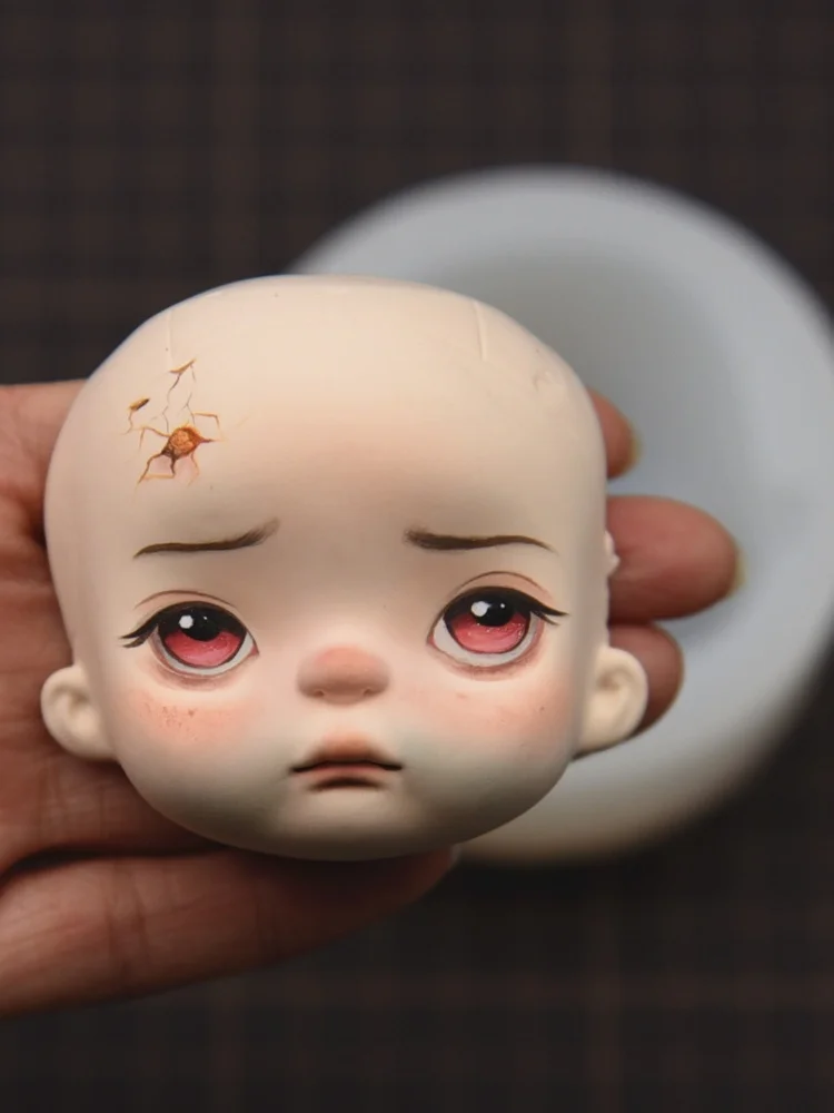 Q Version Doll face Silicone Mould Sculpture Q Version Doll face Silicone Mould Sculpture