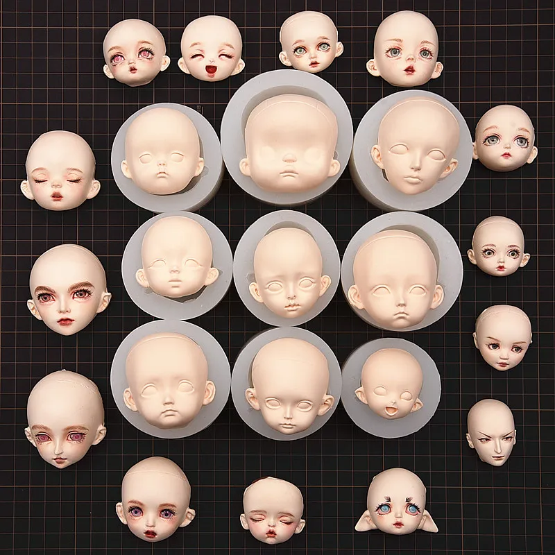 Baby Face Girl Head Chocolate Silicone Mold