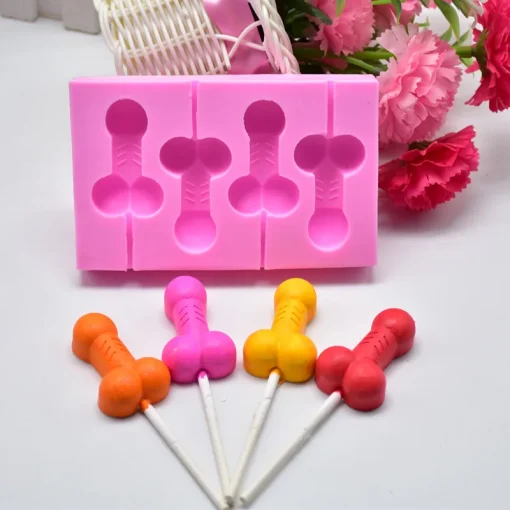 adult shape lollipop silicone mold