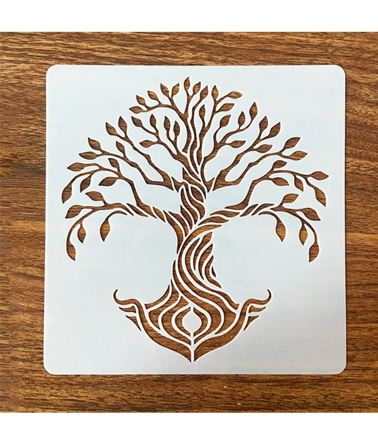 Life Tree Layering Stencils 12Pcs-Lot 15cm