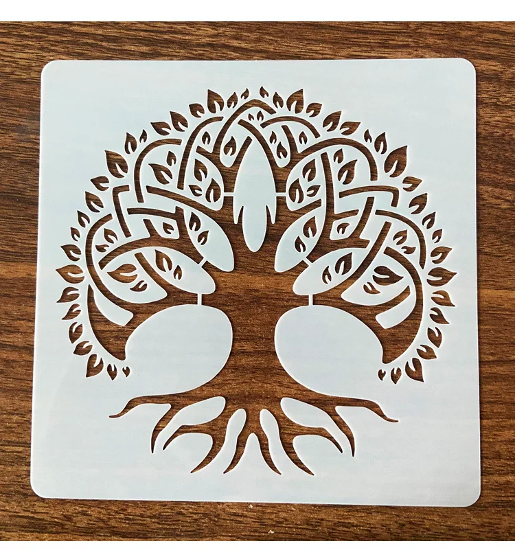 Life Tree Layering Stencils 12Pcs-Lot 15cm