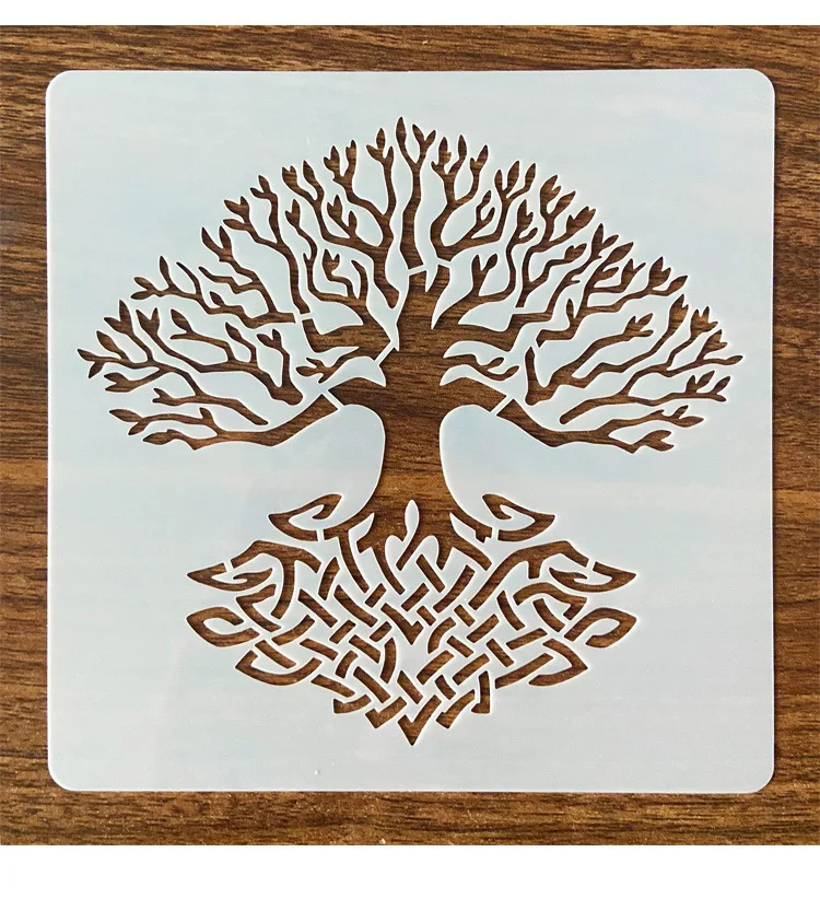 Life Tree Layering Stencils 12Pcs-Lot 15cm