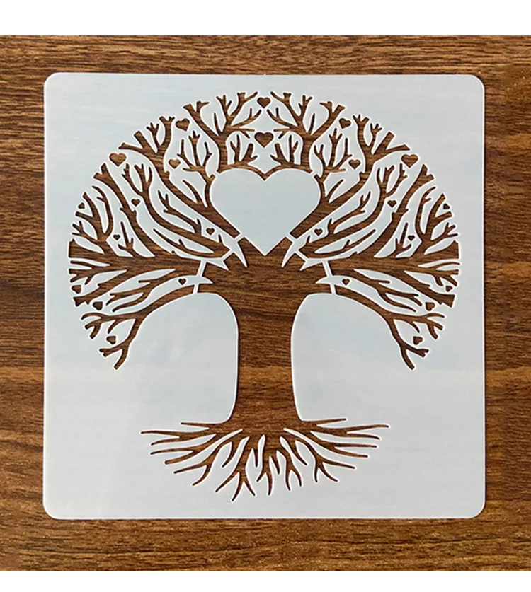 Life Tree Layering Stencils 12Pcs-Lot 15cm