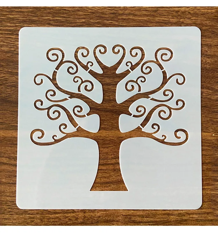 Life Tree Layering Stencils 12Pcs-Lot 15cm