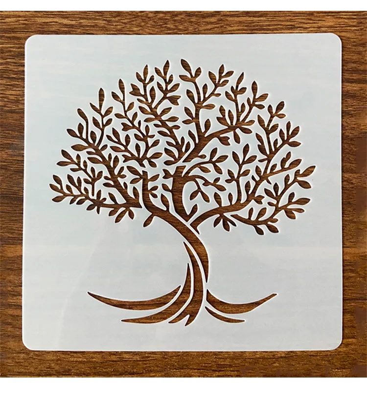 Life Tree Layering Stencils 12Pcs-Lot 15cm