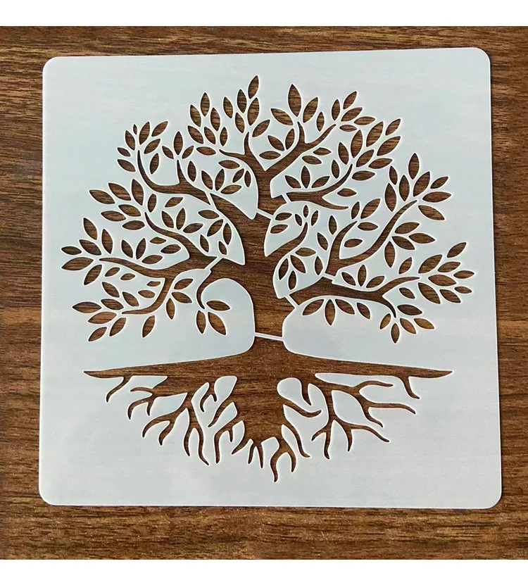 Life Tree Layering Stencils 12Pcs-Lot 15cm