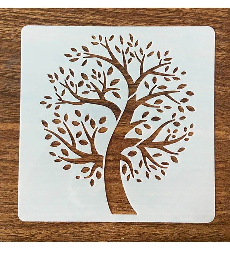 Life Tree Layering Stencils 12Pcs-Lot 15cm