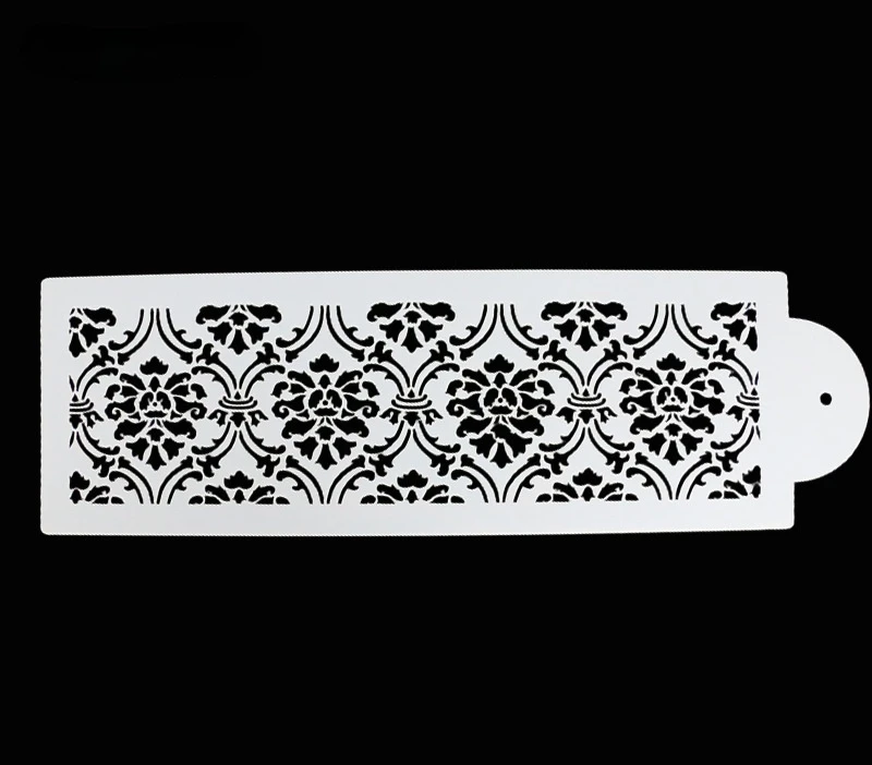 Cake Decorating Tool Damask Lace Border Cake Side Stencil