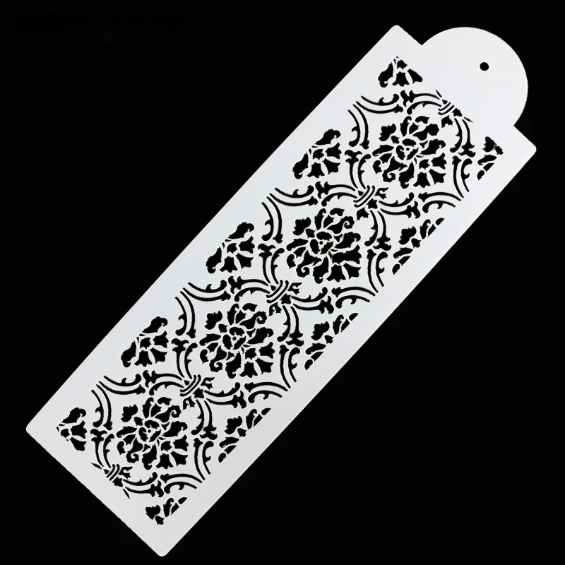 Cake Decorating Tool Damask Lace Border Cake Side Stencil