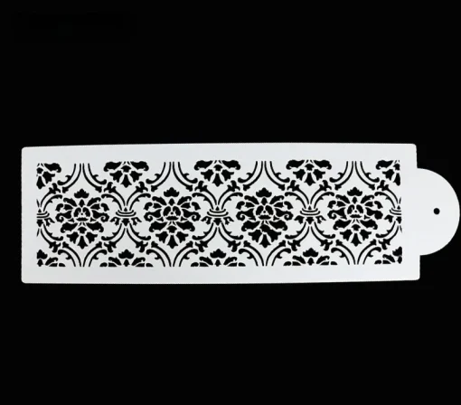 cake decorating tool damask lace border cake side stencil