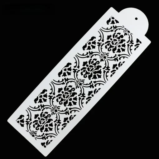 cake decorating tool damask lace border cake side stencil