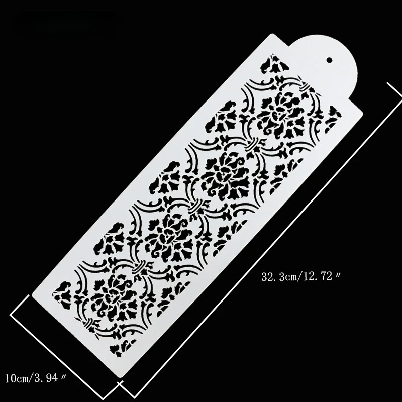 Cake Decorating Tool Damask Lace Border Cake Side Stencil