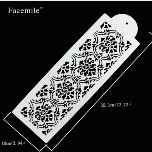 cake decorating tool damask lace border cake side stencil