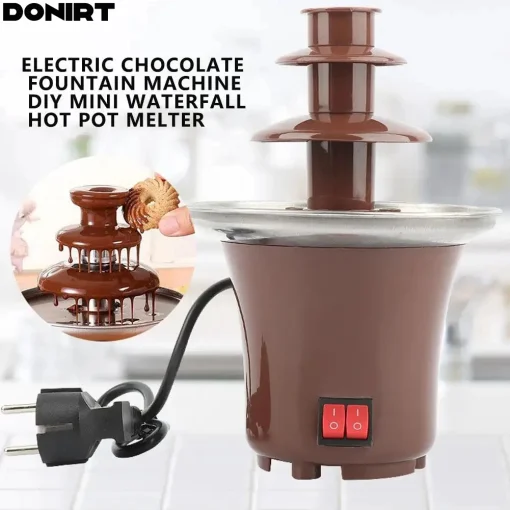 chocolate melting waterfall three layers