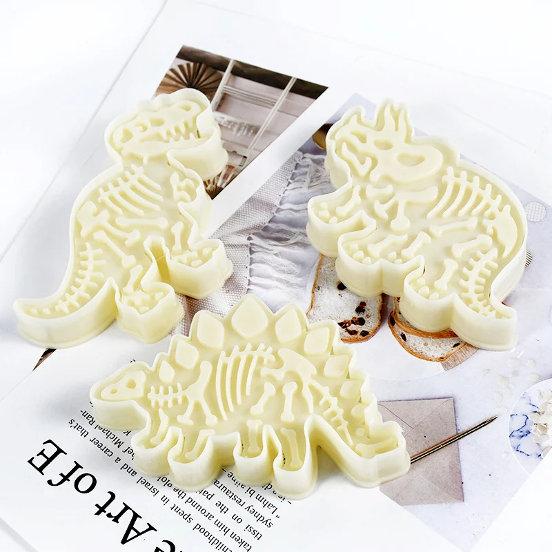 3D Dinosaur Cookie Cutters for Gingerbread cookies