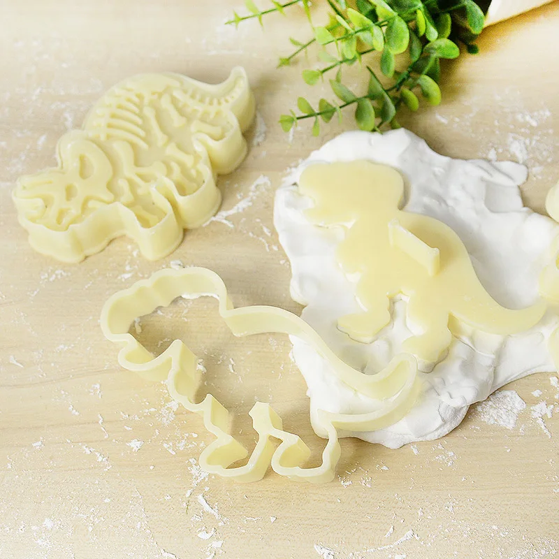 3D Dinosaur Cookie Cutters for Gingerbread cookies