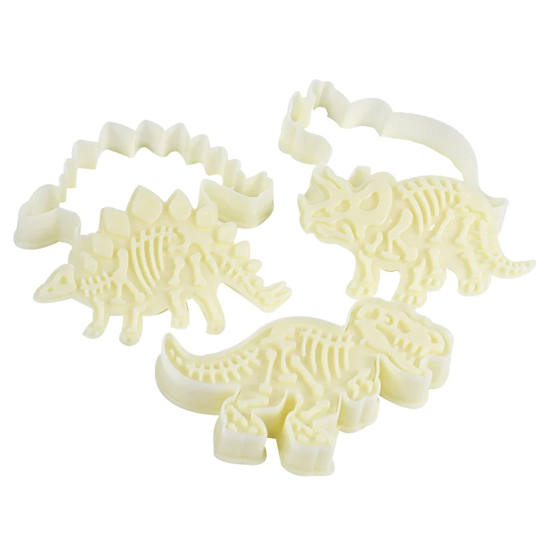 3D Dinosaur Cookie Cutters for Gingerbread cookies