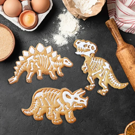 3d dinosaur cookie cutters for gingerbread cookies