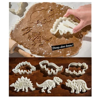 3D Dinosaur Cookie Cutters for Gingerbread cookies