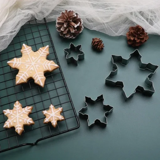 snowflake cookie cutter food grade stainless steel