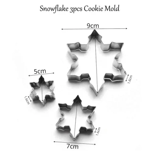 snowflake cookie cutter food grade stainless steel