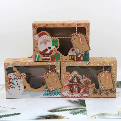 kraft paper gingerbread packing gift storage sweet cookie