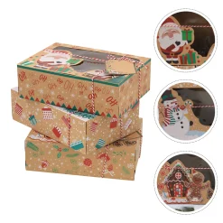 kraft paper gingerbread packing gift storage sweet cookie