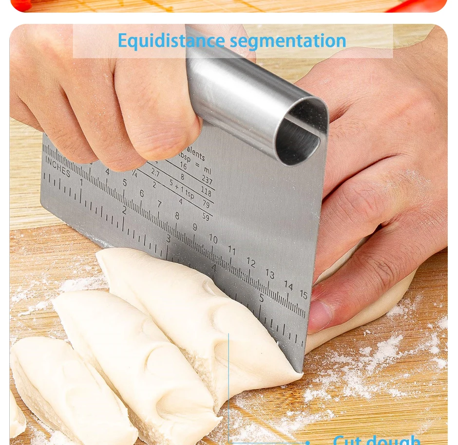 Stainless Steel Dough Pastry Scraper Pizza Cutter