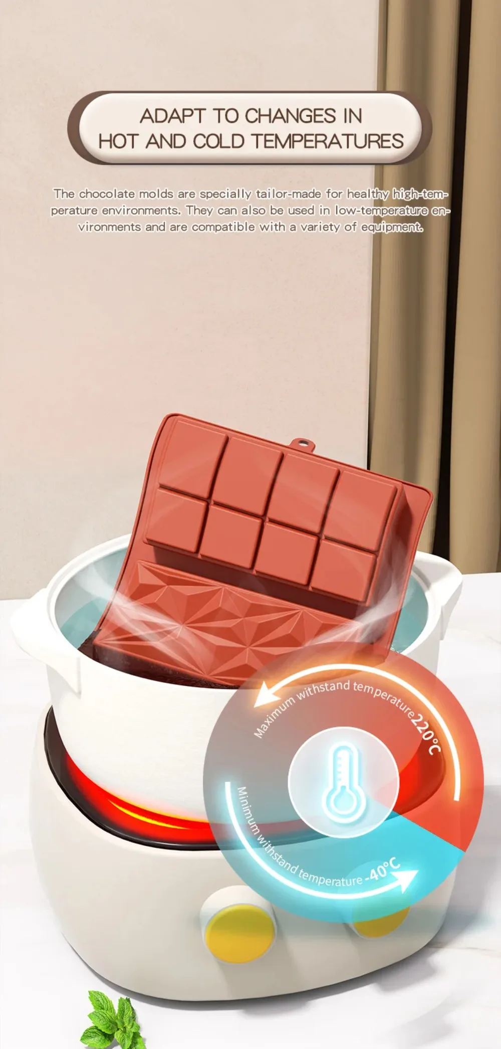 Chocolate Bar Mold Deep Dubai 1 Inch Pistachio Chocolate Bar Silicone Thick Mold for Stuffed Bar, Large Candy Bar Mold for Filli