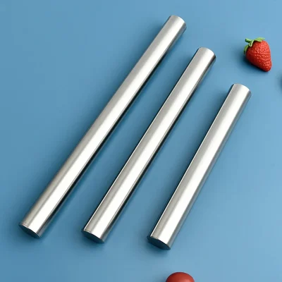 Stainless Steel Rolling Pin Baking Bread Pastry Roller Non-stick Baking Tool Cooking Pizza Cookie Cannoli Tubes Kitchen Utensils